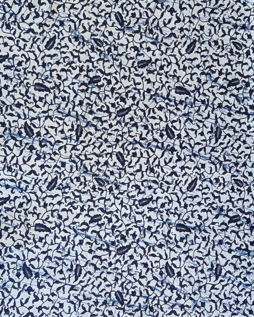 Tissu au yard Floral / Bleu