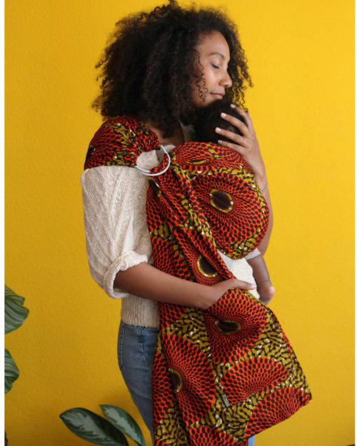 Porte-bébé Sling up curry/rouge