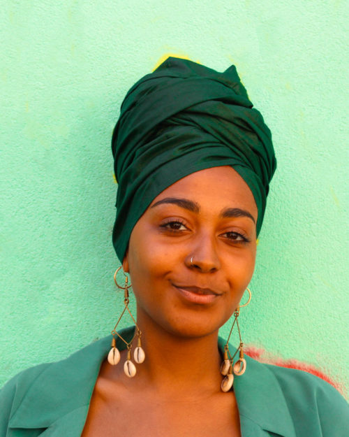Foulard-Turban Vibrate Higher vert-SOLD OUT