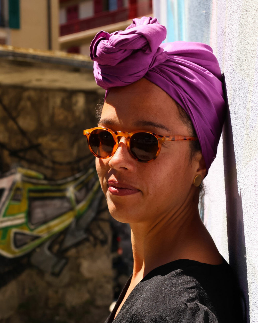 Foulard-Turban Vibrate Higher Violet – Image 2