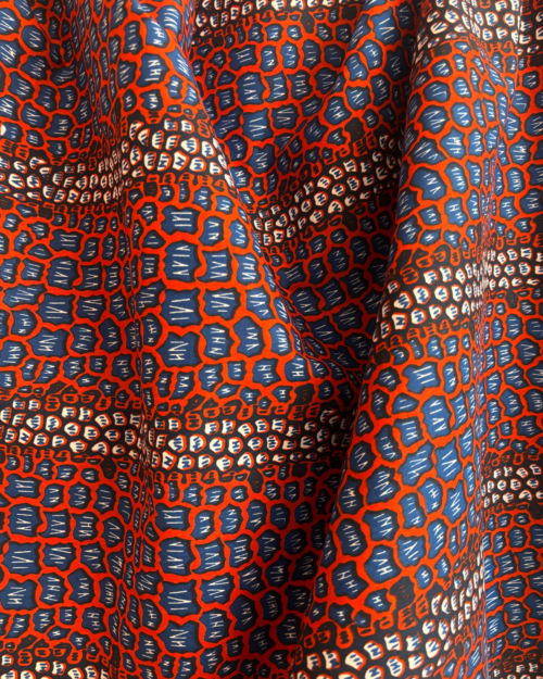 Tissu au yard Stones rouge